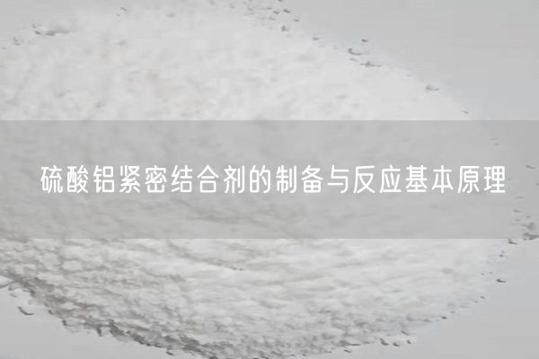 硫酸鋁緊密結(jié)合劑的制備與反應(yīng)基本原理(圖5)