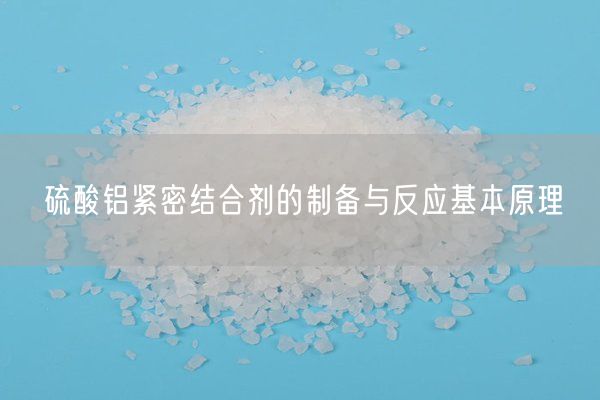 硫酸鋁緊密結(jié)合劑的制備與反應(yīng)基本原理(圖7)