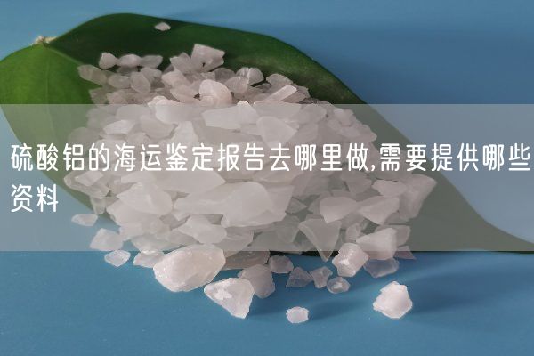 硫酸鋁的海運(yùn)鑒定報(bào)告去哪里做,需要提供哪些資料(圖5)