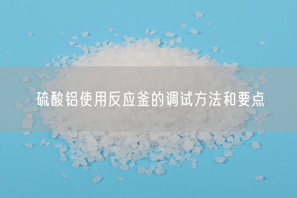 硫酸鋁使用反應釜的調(diào)試方法和要點