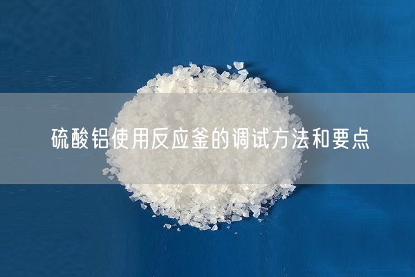 硫酸鋁使用反應(yīng)釜的調(diào)試方法和要點(diǎn)(圖3)