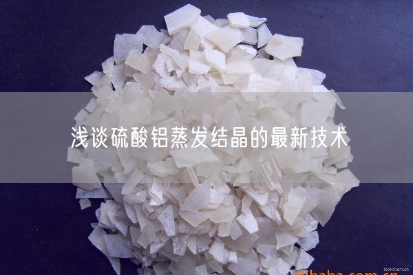 淺談硫酸鋁蒸發(fā)結(jié)晶的最新技術(shù)(圖1)